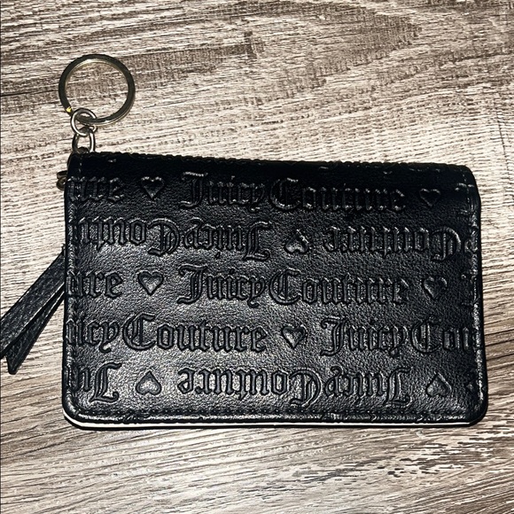 Juicy Couture Embossed Black Wallet with Keyring - Picture 3 of 11